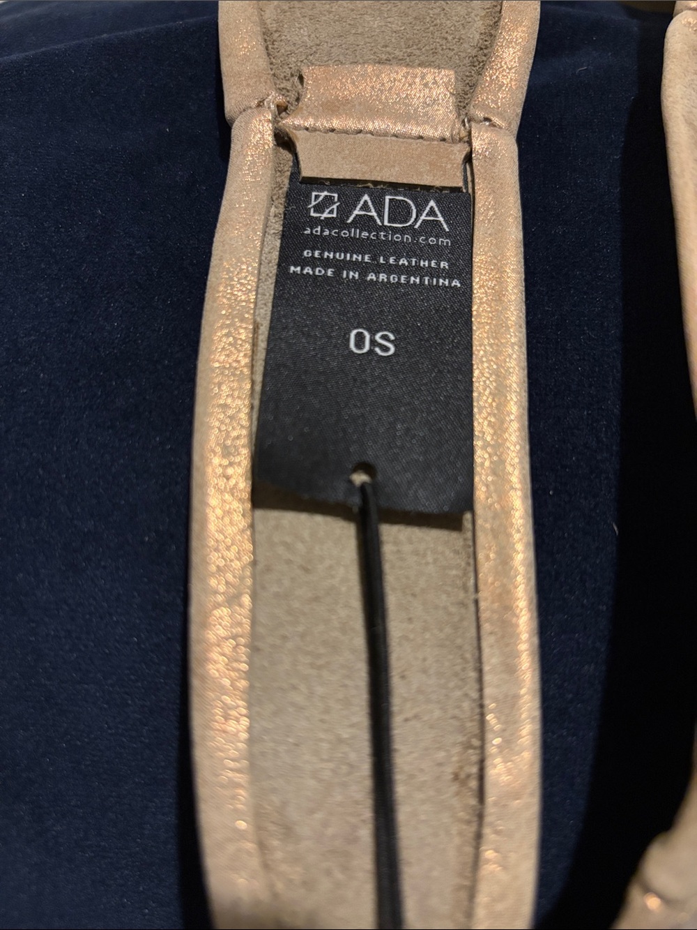 Ada Metallic Tan Women’s Belt - Picture 2 of 2